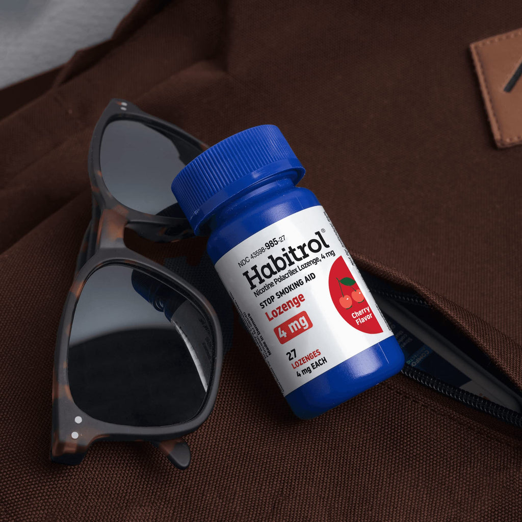 Habitrol Nicotine Lozenges 4 mg Cherry Flavor - 135 Count - Stop Smoking Aid - Reduce Cravings and Withdrawal Symptoms
