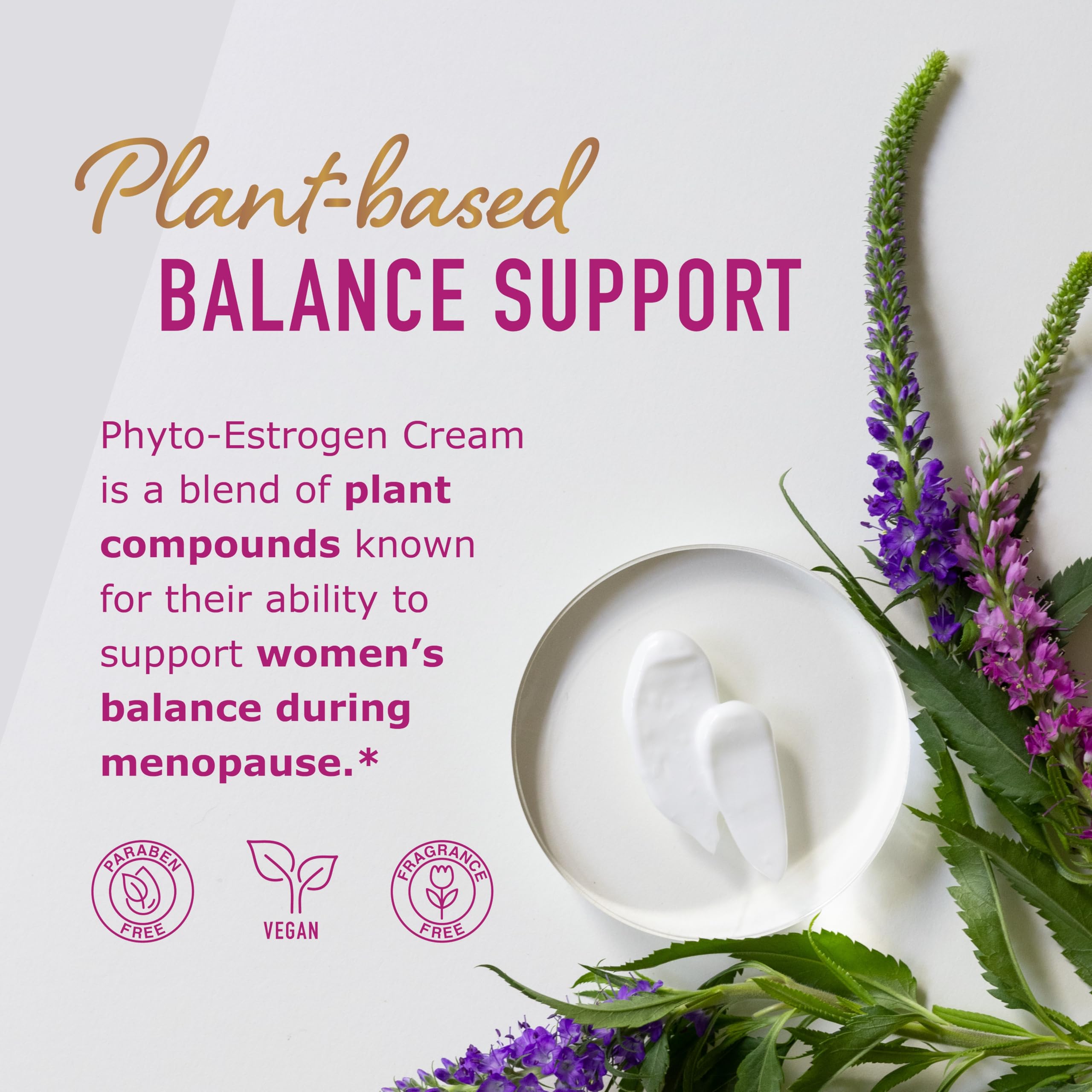 Phyto Estrogen Cream for Women with Wild Yam | Plant Based Hot Flash, Menopause & Menstrual Cycle Support | Black Cohosh, Dong Q