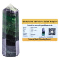 Crystal Heaven Certified Multi Fluorite Crystal Tower Obelisk Point For Chakra, Healing & BalancingAaa Grade Original Certified