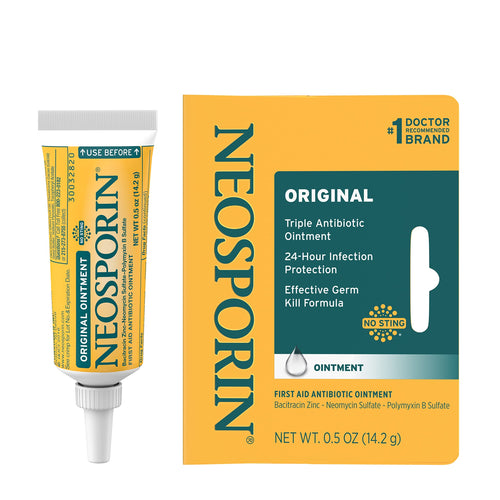 Neosporin Original First Aid Antibiotic Ointment with Bacitracin Zinc for Infection Protection, Wound Care Treatment & Scar Appe