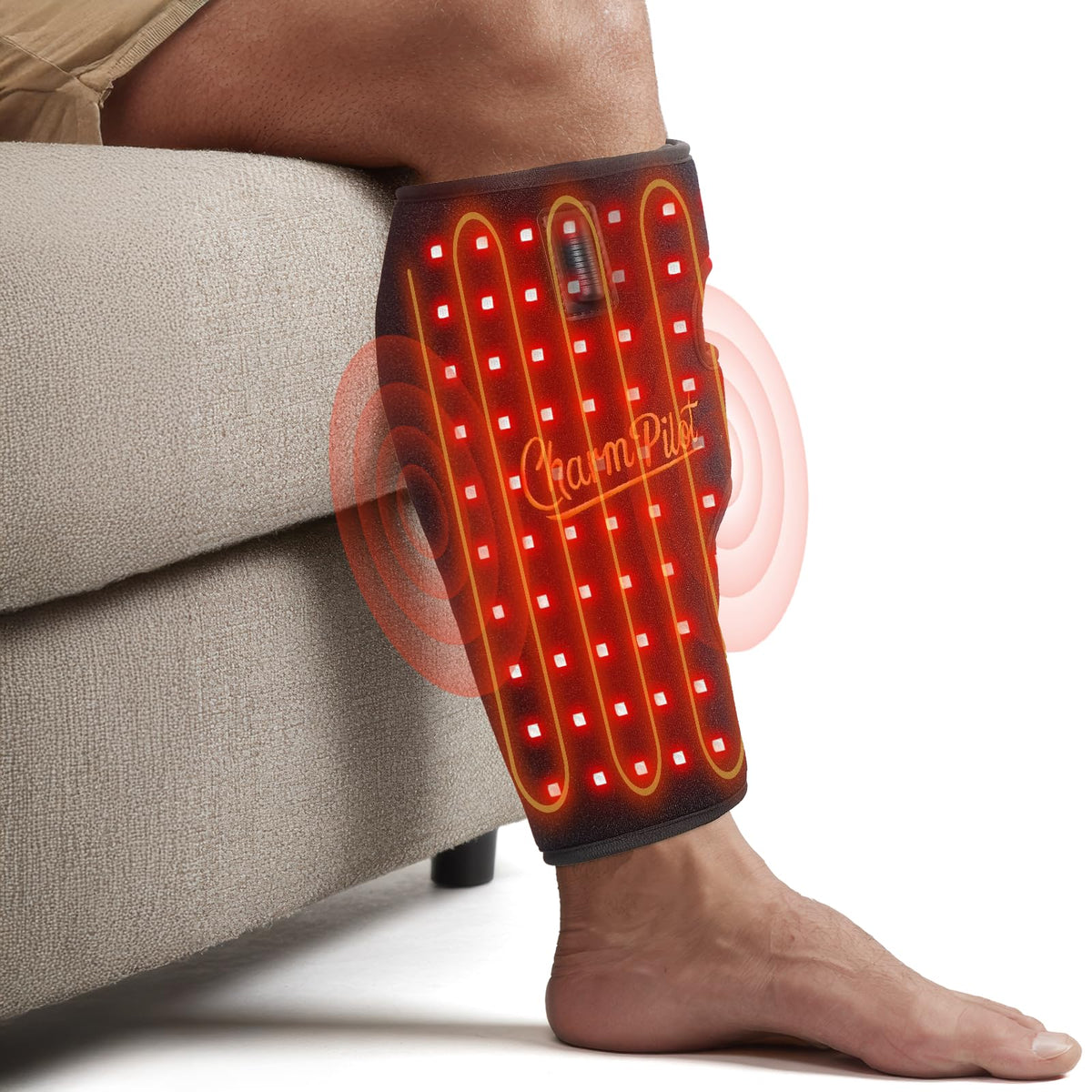 Red Light Therapy Pad for Calf, Vibrating Massage Heating for Leg