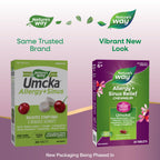 Natures Way Allergy+Sinus Relief Chewables, Umcka, Sneezing*, Runny Nose*, Headache*, Cough, Congestion, No Phenylephrine, Non-