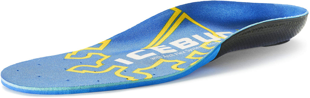 Icebug Unisexs Fat Cushion Support Insole Flex Technology, Blue High Arch, M 4/W 5.5-6