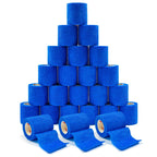 [24Pack 2 x5 Yards] Blue-Self Adhesive Bandages Pre Wrap, Athletic Elastic Cohesive Bandage for Sports, Injuries, Treatments, an