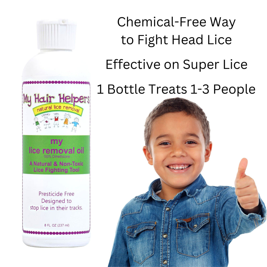 My Hair Helpers Dimethicone Oil for Lice, Works The First Time, 8 fl Ounces, for 1-2 Children