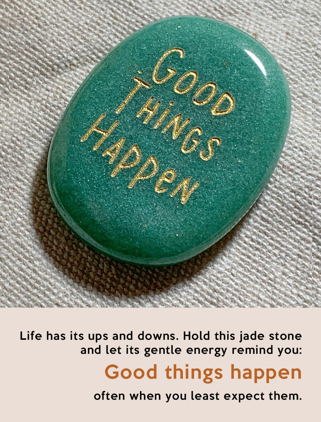SOLICIEL Lucky Jade Healing Crystal, Going to College Gifts, Thinking of You for Women & Men, Long Distance Relationship, Farewe