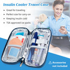 YOUSHARES Insulin Cooler Travel Case TSA Approved Medication Diabetic Supplies Cooler for Travel Refrigerated Medicine Organizer