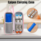 EpiPen Medical Carrying Case, Epi Pens Carrying Case for Travel, Medication Organizer Bag, Fits 2 EpiPens, Asthma Inhaler, Aller