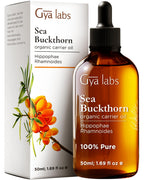 Gya Labs Organic Sea Buckthorn Oil - 100% Pure Natural Sea Buckthorn Carrier Oil for Skin, Face, Nails & Hair - Soothing & Moist