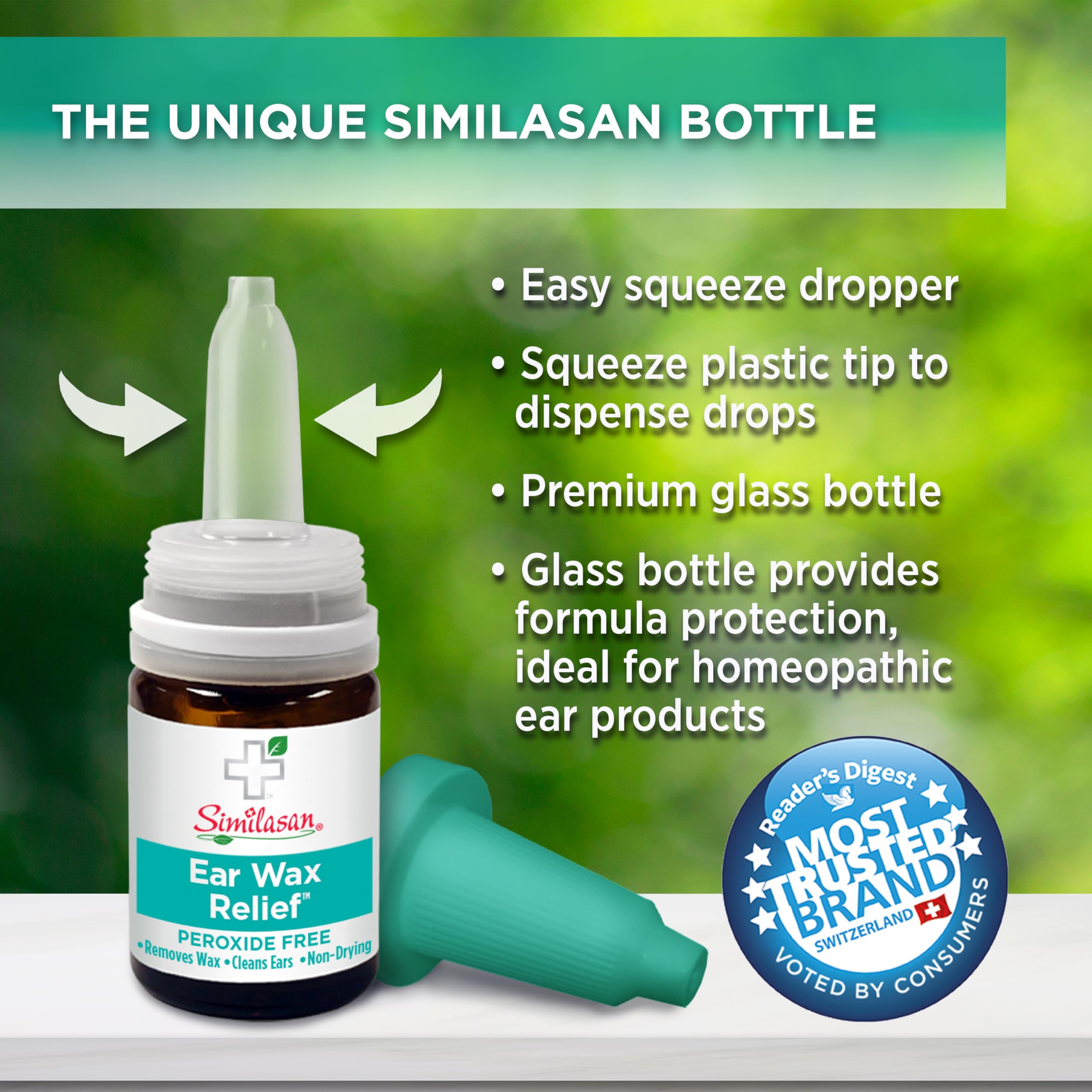 Similasan Ear Wax Removal Kit, 0.33 Ounce Bottle, Ear Drops with Bulb Syringe, Temporary Ear Relief, Remove Ear Wax, Clean Ears