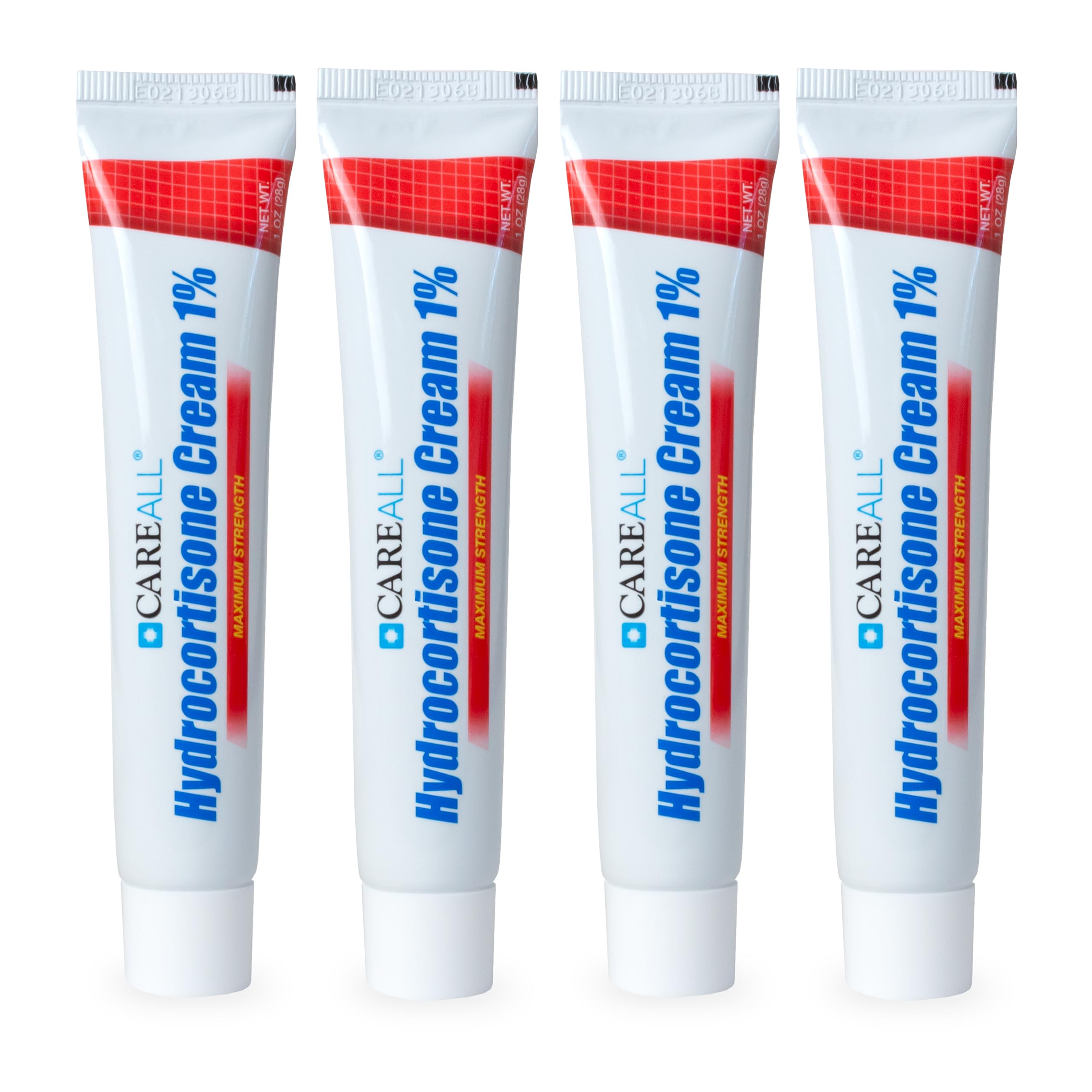CareAll Hydrocortisone 1%, 1oz Tube (Pack of 4), Maximum Strength Anti-Itch Cream, Relief from Itching and Redness from Bug Bite