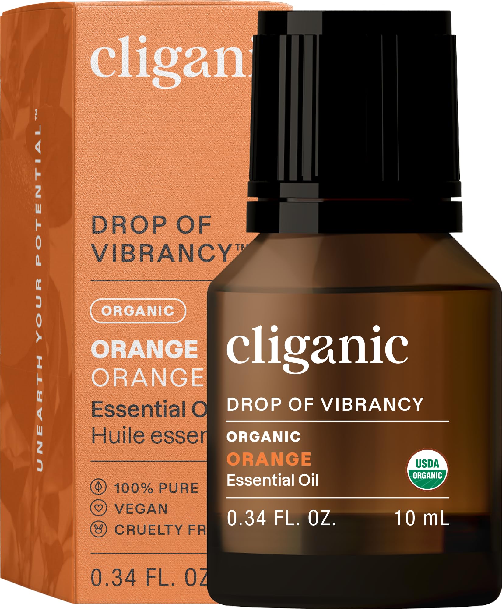 Organic Orange by Cliganic for Unisex - 0.33 oz Oil