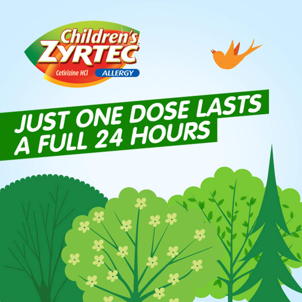 Zyrtec Childrens Allergy Syrup, Dye-Free, Sugar-Free Grape, 4 Ounce