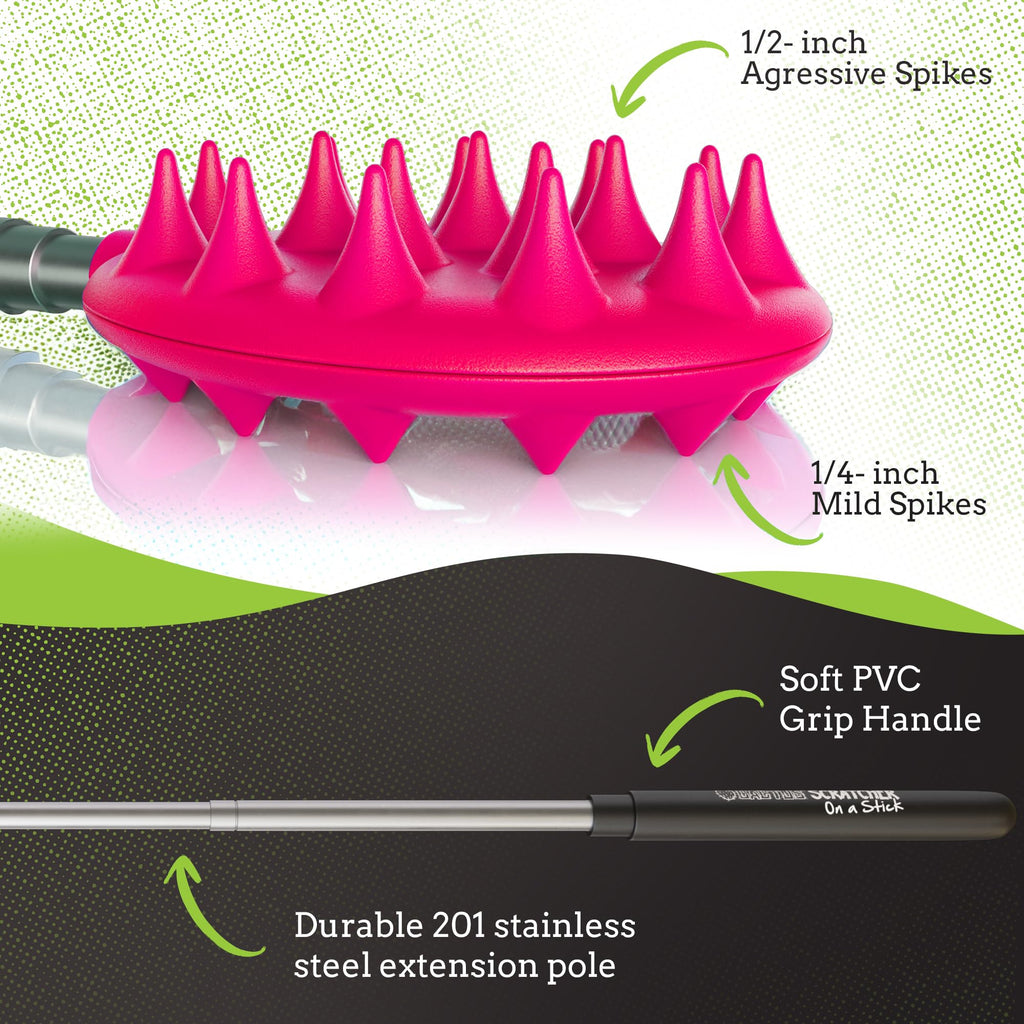 Cactus Scratcher Extendable Telescopic Back Scratcher - Extends 25 Long Double Sided Retractable Scratching Tool for Hand, Neck,