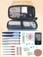 LengKe Insulin Cooler Travel Case with 2 TSA Approved Gel Ice Pack, Temperature Display Refrigerated Medicine Travel Case for In