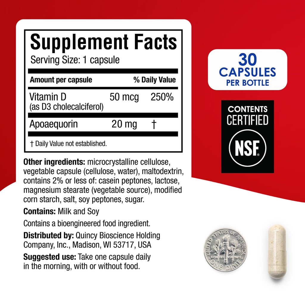 Prevagen Extra Strength , 60 Capsules For Your Brain, 2 Month Supply, 20mg Apoaequorin, 50mcg Vitamin D3