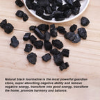 Apengshi Natural Black Tourmaline Raw Stone 1/2 lb(230g) Bulk Rough Natural Reiki Energy Purification Negative Energy Healing Cr