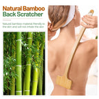 NURENDER Back Scratcher for Men, 22Extra Long Handle Bamboo Back Scratcher, 2 in 1 Back Massager and Body Scratcher, Gentle Re