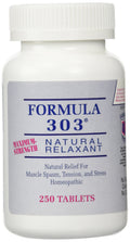 Dee Cee Labs Formula 303 Maximum Strength All-Natural Relaxant Tablets, 250 Tablets; All-Natural Relaxant containing Magnesium f