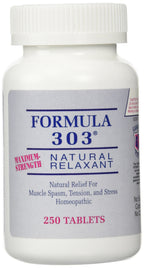Dee Cee Labs Formula 303 Maximum Strength All-Natural Relaxant Tablets, 250 Tablets; All-Natural Relaxant containing Magnesium f