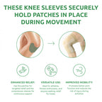 SaluVera Warming Herbal Knee Patches with 2 Compression Sleeves - Self-Heating Relief Patches for Men & Women, Natural Ingredien