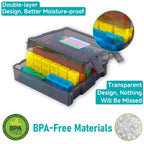 Monthly Pill Organizer 3 Times a Day, Portable Pill Box with Weekly Travel Bag, Large Capacity Medicine Organizer with Labels, 3