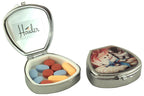 Houder Designer Pill Box - Decorative Pill Case with Gift Box - Carry Your Meds in Style (Kittens)