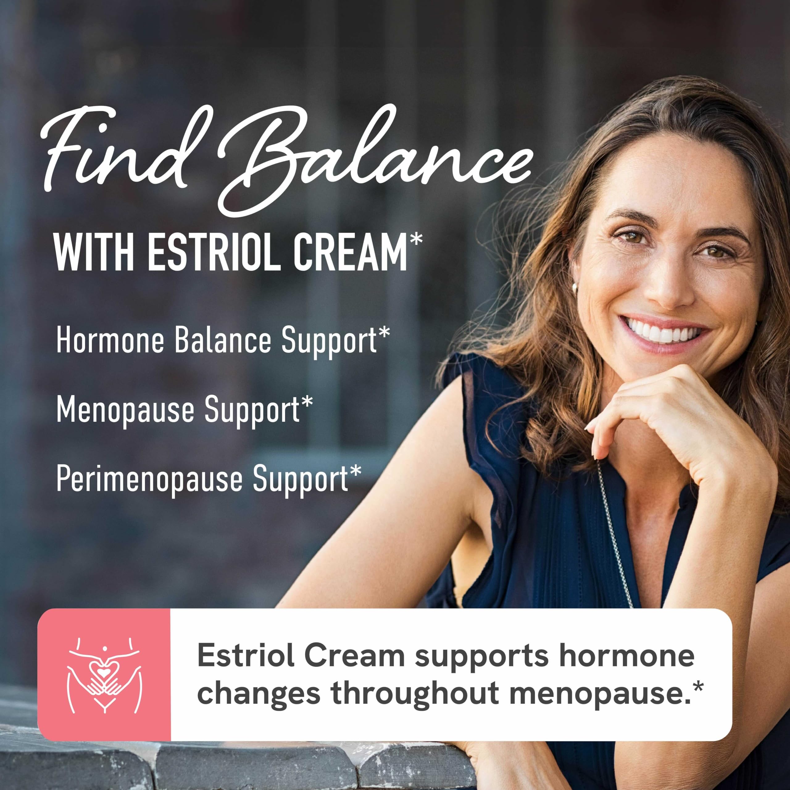 Estrogen Estriol Cream | USP Micronized Estriol 175mg | Bioidentical Menopause & Menstrual Support | Soy, Gluten, Dairy, Cruelty