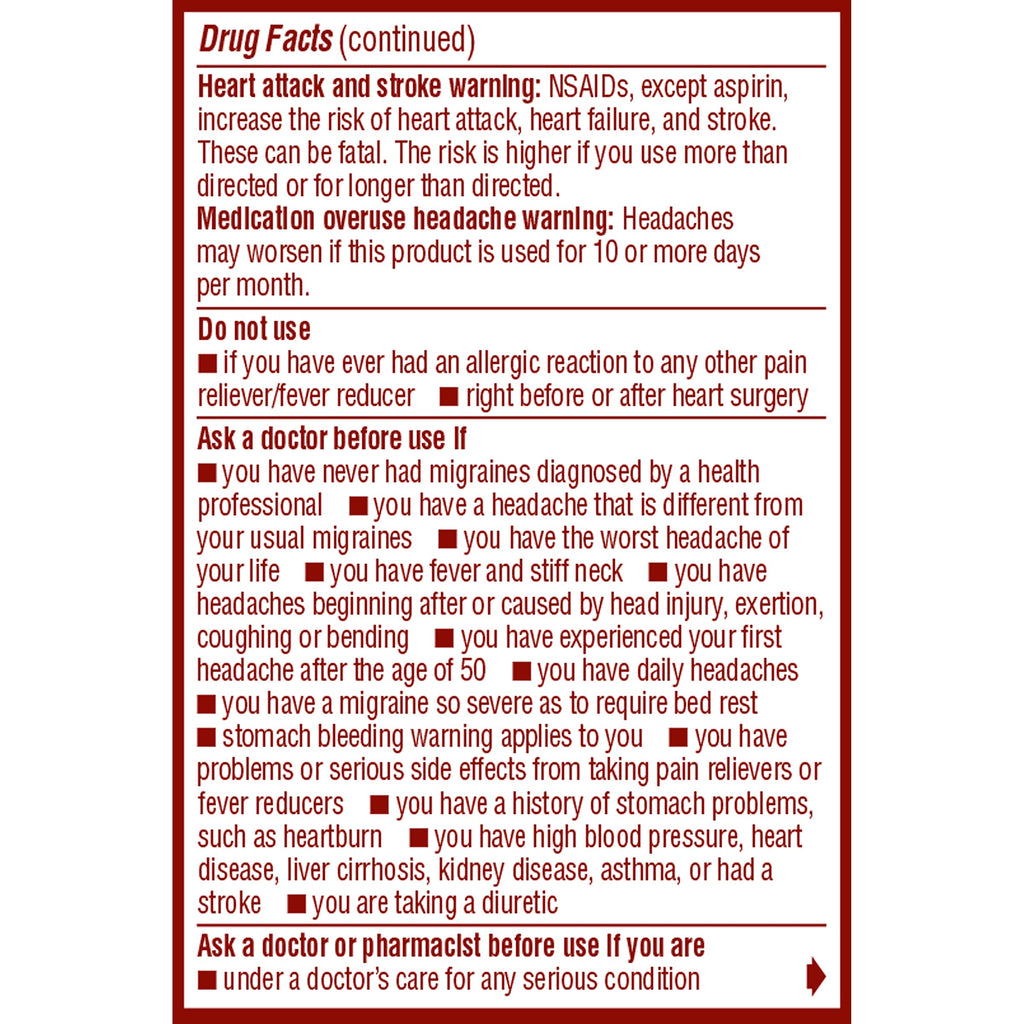 Advil Migraine Headache Relief, Ibuprofen Capsules with Ibuprofen 200mg for Migraine Relief, Nausea Relief and Light Sensitivity