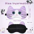 6 Pcs Sleep Mask for Kids Cute Animal Sleeping Eye Cover Soft and Lightweight Eyeshade Kawaii Sleep Mask Funny Animal Cat Blindf