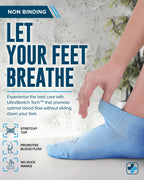 Doctor's Select Ankle Bamboo Viscose Diabetic Socks for Women & Men - 4 Pairs | Light Blue, Blue, Purple, Pink | Extra Wide Calf