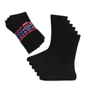 Diamond Star Diabetic Socks, Non-Binding Circulatory Cushion Cotton Crew Diabetic Socks for Mens Womens 9-11 (3 Pairs Black)