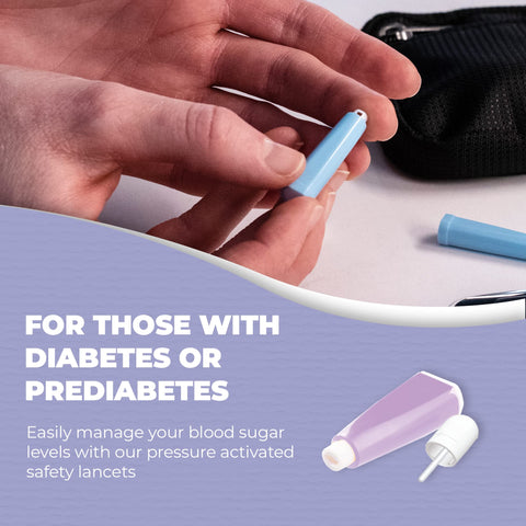 ReadyLance, Pressure Activated Safety Lancets, 100 Lancets, 30Gx1.6MM, Purple