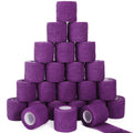 24 Pack Purple Bandage Tape, 2    x 5 Yards Self Adherent Cohesive Wrap Bandages Sretch Athletic Tape Breathable Medical Wrap Ga