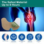 AOSORW Knee Relief Heat Patches: 24 Count Natural Herbal Knees Arthritis Hot Patches Kit for Bone on Bone - Wormwood Relieving P