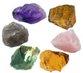 Crystals to Help Quit Smoking Manifestation, Set of 6 Amethyst, Tiger Eye, Yellow Jasper, Rose Quartz, Smoky Quartz and Moss Aga