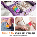Zoksi Pill Organizer 2 Times a Day, Weekly 7 Day Pill Box, Daily Am Pm Pill Organizer, Travel Pill Case for Medicine, Fish Oils,