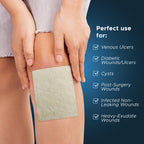 MED PRIDE Silver Calcium Alginate Wound Dressing 4X5 Pads Non-Stick Highly Absorbent 10-Pack