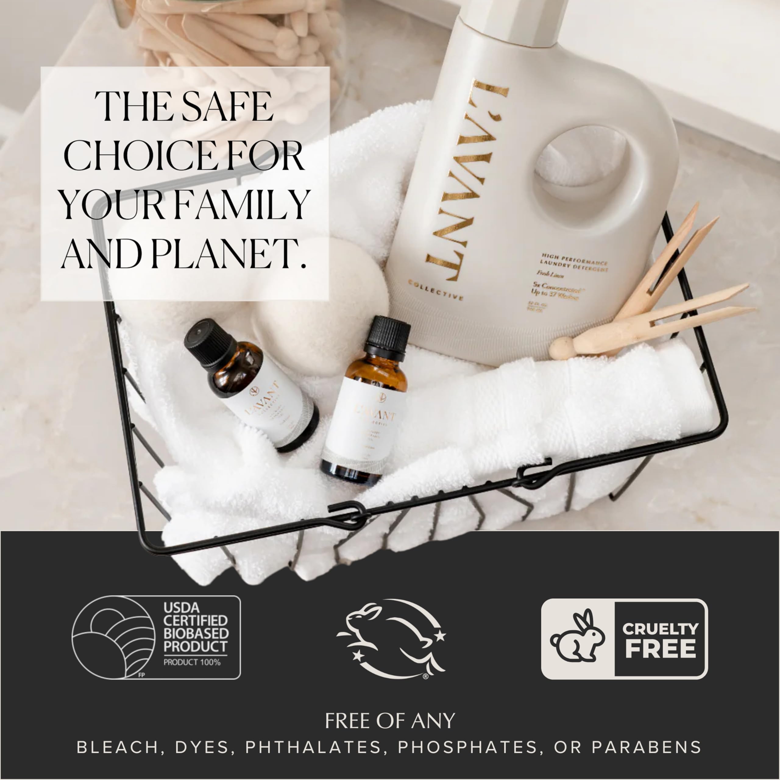 LAvant Collective | Essential Oils for Laundry - Dryer Balls Scents - Scented Fragrance Essential Oil Drops | Fresh Linen Laundr