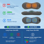 ZOYACREATE Rechargeable 3 in 1 Lumbar Support Pillow, Electric Lower Back Massager Waist Decompression Devices Heat Vibration