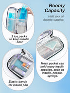 Leng Ke Insulin Cooler Travel Case TSA Approved with 2 Reusable Ice Packs, Upgraded EVA Medicine Cooler for Travel and Daily Lif