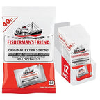Fishermans Friend Cough Drops, Cough Suppressant and Sore Throat Lozenges, Original Extra Strong, 10mg Menthol, 480 Drops (12 P