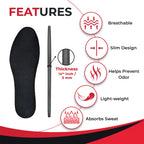 JobSite Odor Stop Insoles - Activated Charcoal Insoles - 2 Pairs