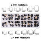 luakesa 24 Pairs High Heel Replacement Tips Womens Shoes Tips Repair Kit,6 Size,8,/9/10/11/12/12.5mm,U-Shape (Black)
