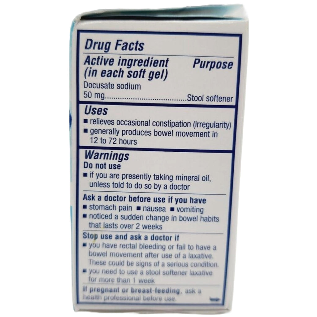 Colace Box Colace Clear Docusate Sodium Stool Softener 50mg, 28 Count Per Box (2 ...