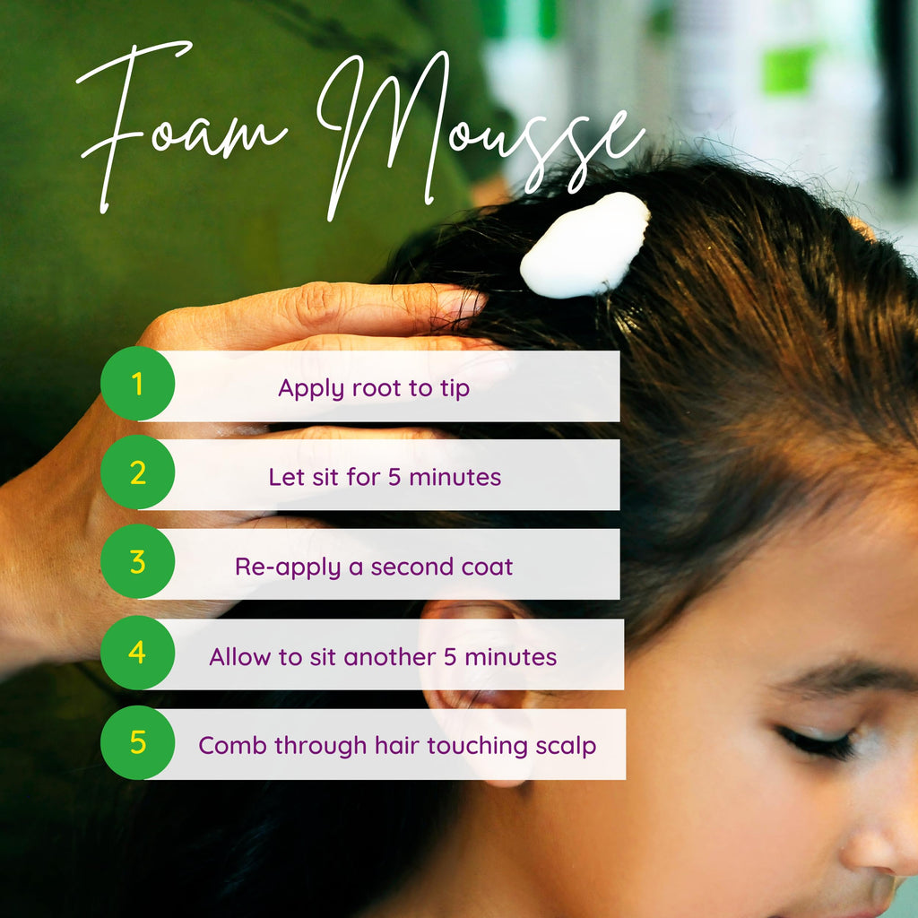 My Hair Helpers Head Lice Solution Kit with Lice Comb, Dimethicone Oil, and Mousse, Easy at Home Use, for 1-2 Kids