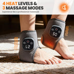 YAZHI Foot Massager 2-in-1 Warming Wrap - Relax & Renew Foot & Ankle Massager with 3 Modes & 4 Heat Levels, Portable for Home or