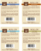 Pre-Diluted Essential Oil Roll-On Value Set Made with Pure Essential Oils and Coconut Oil (Lavender, Patchouli, Peppermint and T