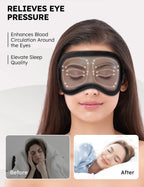 MUSICOZY Heated Eye Mask, Dry Eye Mask, Weighted Eye Mask, Warm Compress for Dry Eye, Moist Heat Eye Mask with Flaxseed Cassia S