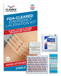 Clozex Emergency Laceration Kit - Repair Wounds Without Stitches, Skin Closure Device for a Wound Up to 1 1/2 Inches Length. Com